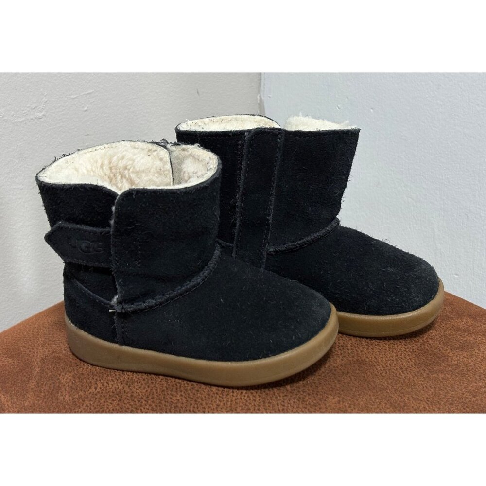 UGG Baby Toddler Kid's Keelan Black Boots Shoes Size 4/5